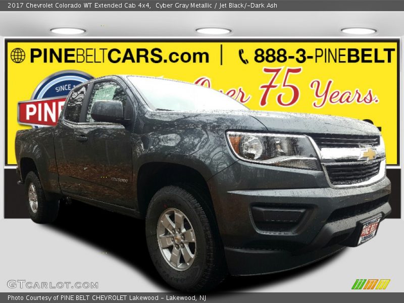 Cyber Gray Metallic / Jet Black/­Dark Ash 2017 Chevrolet Colorado WT Extended Cab 4x4