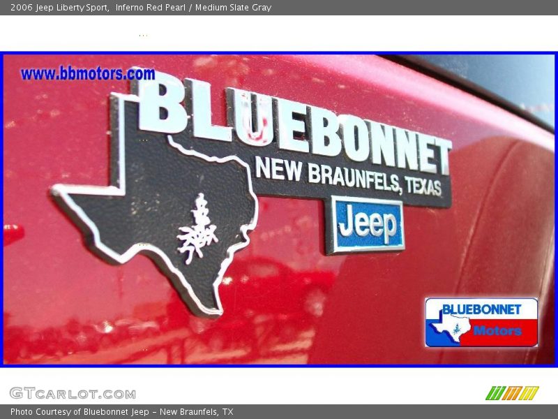 Inferno Red Pearl / Medium Slate Gray 2006 Jeep Liberty Sport