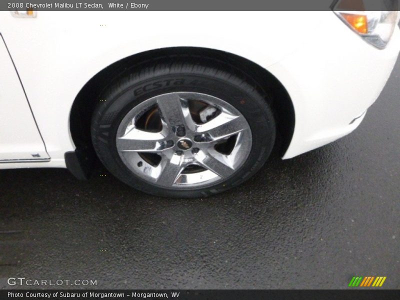 White / Ebony 2008 Chevrolet Malibu LT Sedan