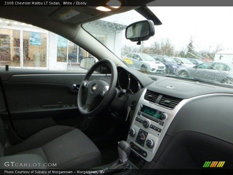 White / Ebony 2008 Chevrolet Malibu LT Sedan