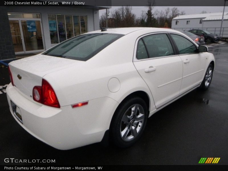 White / Ebony 2008 Chevrolet Malibu LT Sedan