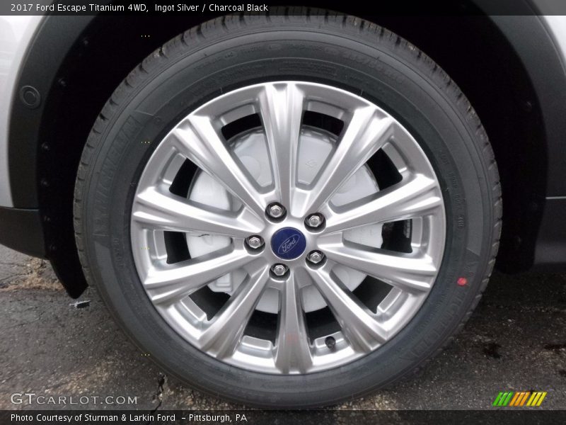 Ingot Silver / Charcoal Black 2017 Ford Escape Titanium 4WD