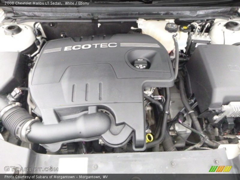 White / Ebony 2008 Chevrolet Malibu LT Sedan