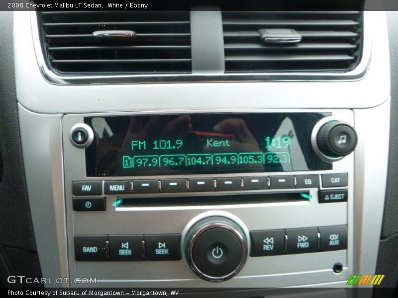 White / Ebony 2008 Chevrolet Malibu LT Sedan