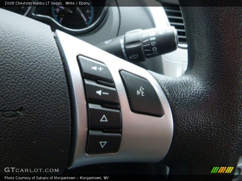 White / Ebony 2008 Chevrolet Malibu LT Sedan