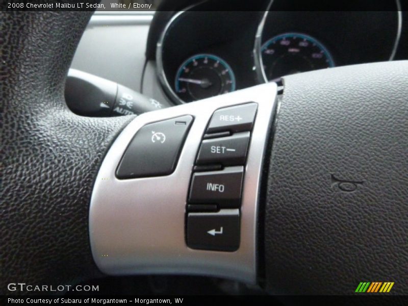 White / Ebony 2008 Chevrolet Malibu LT Sedan