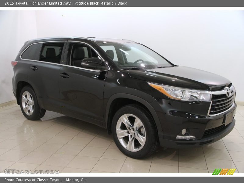 Attitude Black Metallic / Black 2015 Toyota Highlander Limited AWD