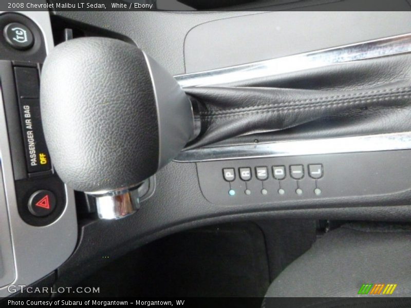 White / Ebony 2008 Chevrolet Malibu LT Sedan