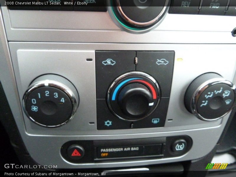 White / Ebony 2008 Chevrolet Malibu LT Sedan
