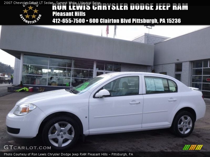 Summit White / Neutral Beige 2007 Chevrolet Cobalt LT Sedan