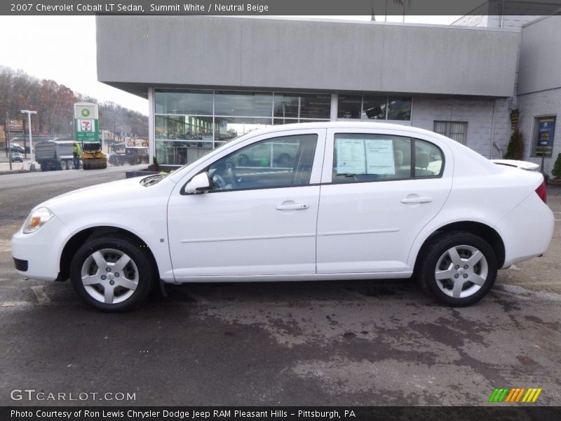 Summit White / Neutral Beige 2007 Chevrolet Cobalt LT Sedan