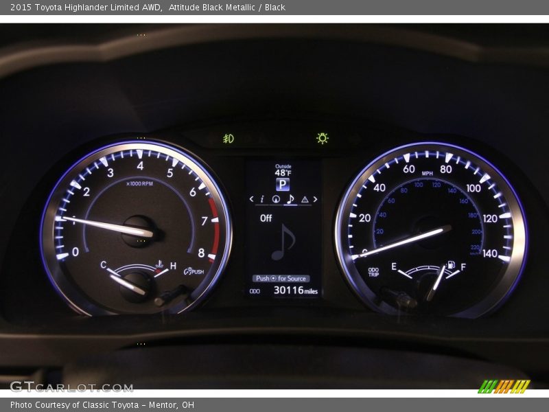 Attitude Black Metallic / Black 2015 Toyota Highlander Limited AWD