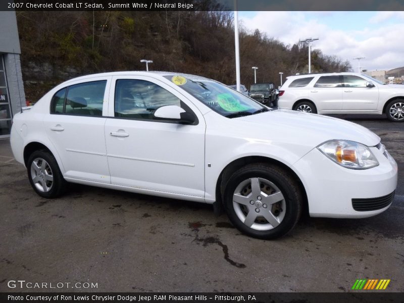 Summit White / Neutral Beige 2007 Chevrolet Cobalt LT Sedan
