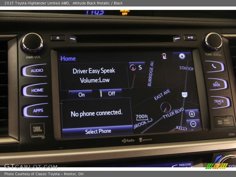 Attitude Black Metallic / Black 2015 Toyota Highlander Limited AWD