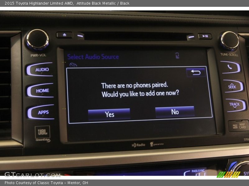 Attitude Black Metallic / Black 2015 Toyota Highlander Limited AWD