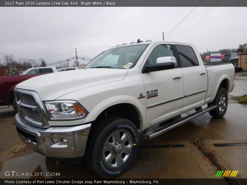 Bright White / Black 2017 Ram 3500 Laramie Crew Cab 4x4