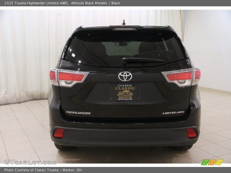 Attitude Black Metallic / Black 2015 Toyota Highlander Limited AWD
