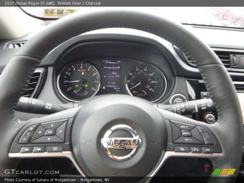 Brilliant Silver / Charcoal 2017 Nissan Rogue SV AWD