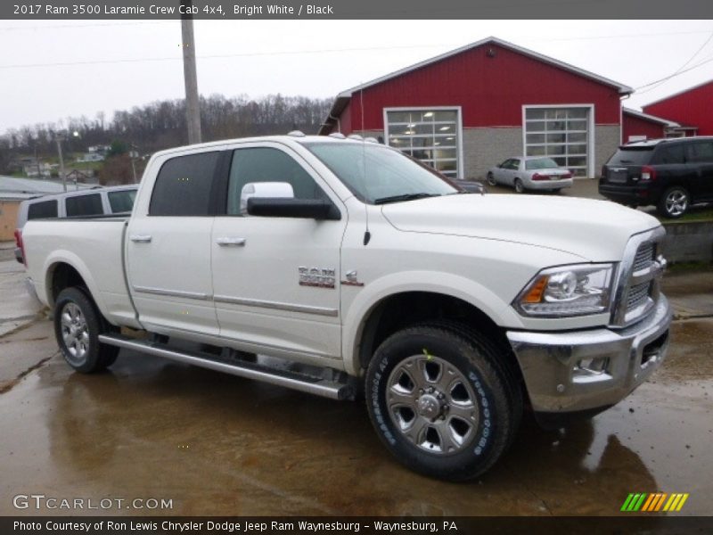 Bright White / Black 2017 Ram 3500 Laramie Crew Cab 4x4