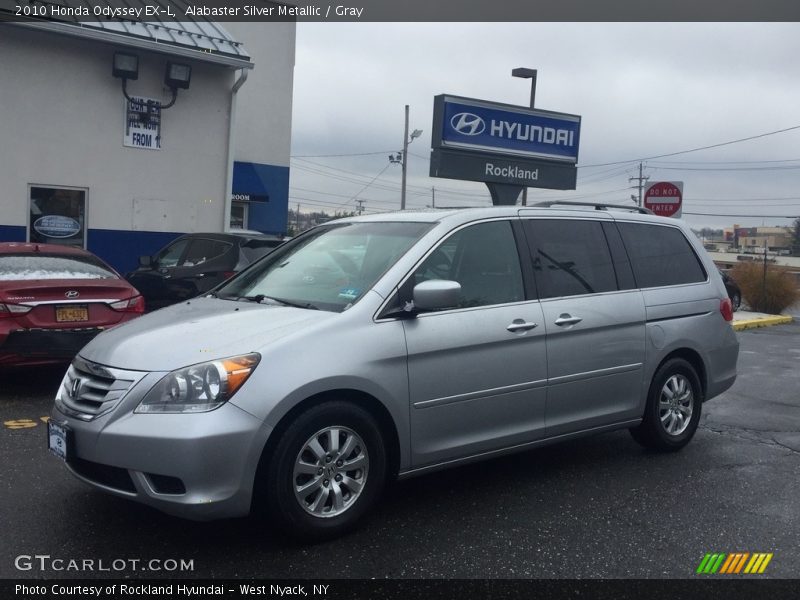 Alabaster Silver Metallic / Gray 2010 Honda Odyssey EX-L