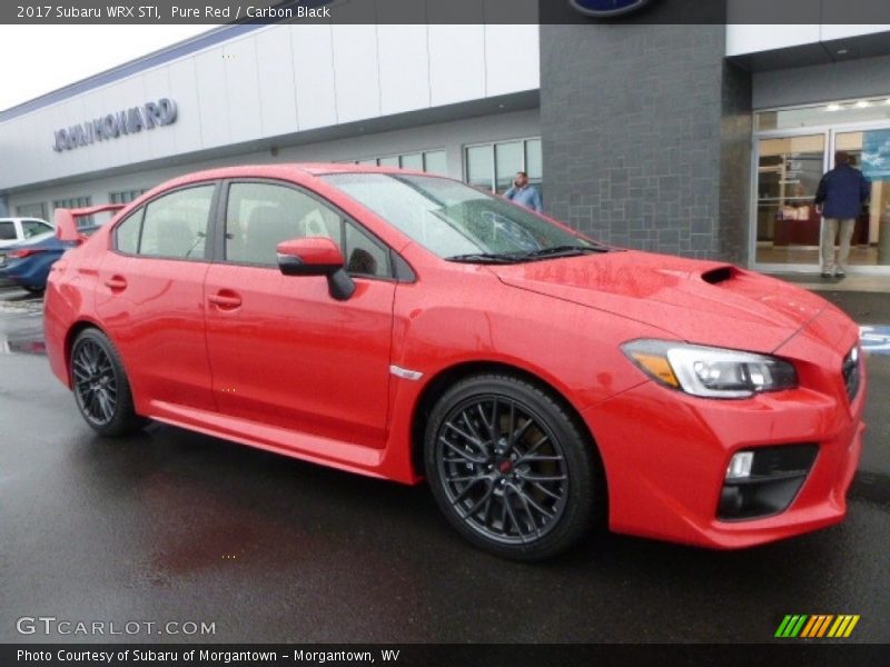 Pure Red / Carbon Black 2017 Subaru WRX STI