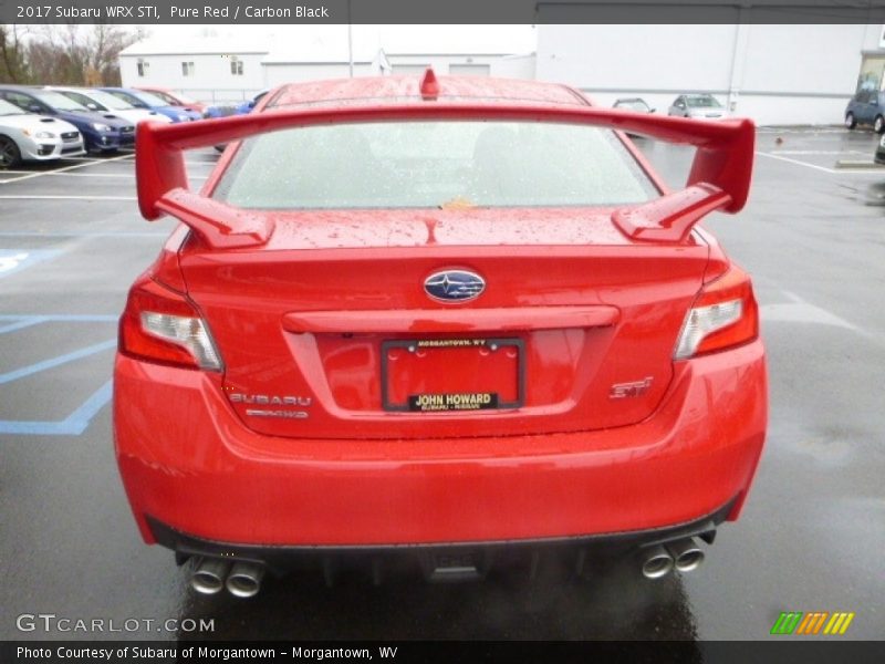 Pure Red / Carbon Black 2017 Subaru WRX STI