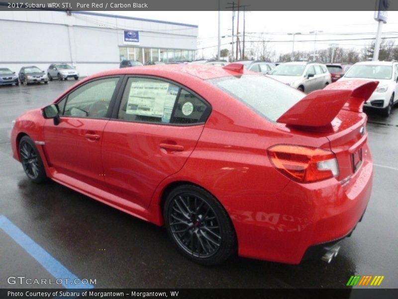 Pure Red / Carbon Black 2017 Subaru WRX STI