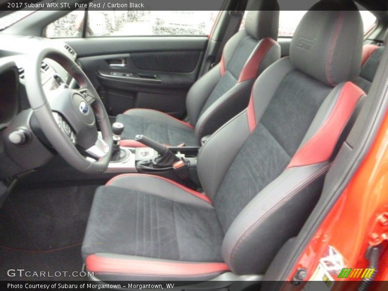 Front Seat of 2017 WRX STI