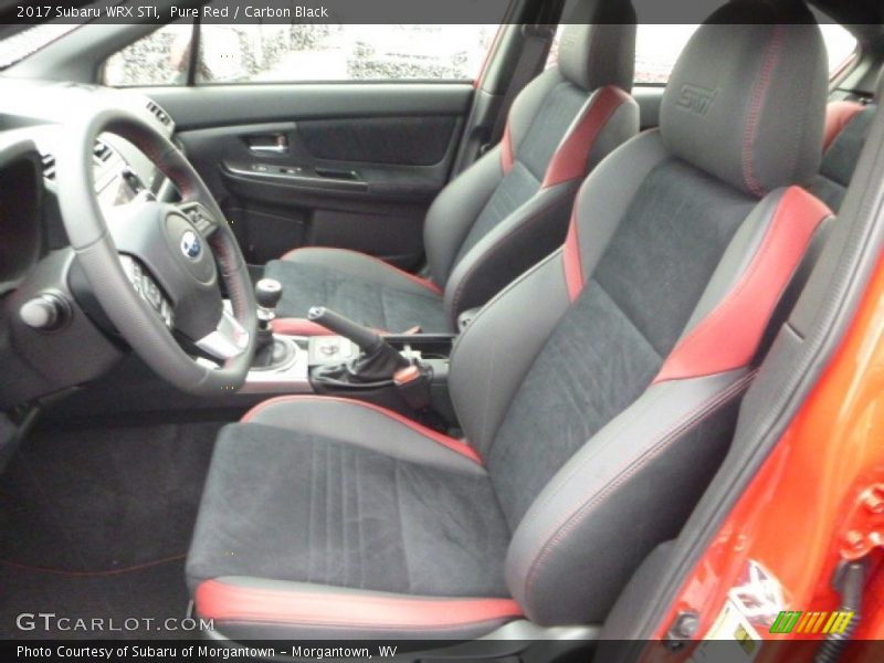 Front Seat of 2017 WRX STI