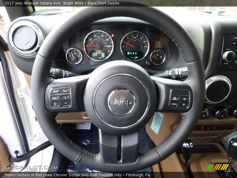 Bright White / Black/Dark Saddle 2017 Jeep Wrangler Sahara 4x4