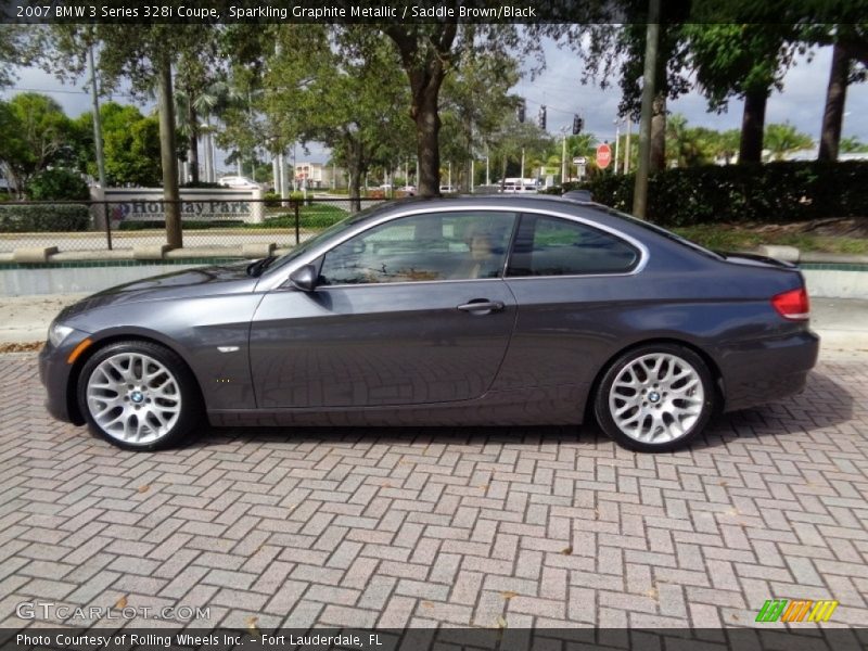 Sparkling Graphite Metallic / Saddle Brown/Black 2007 BMW 3 Series 328i Coupe