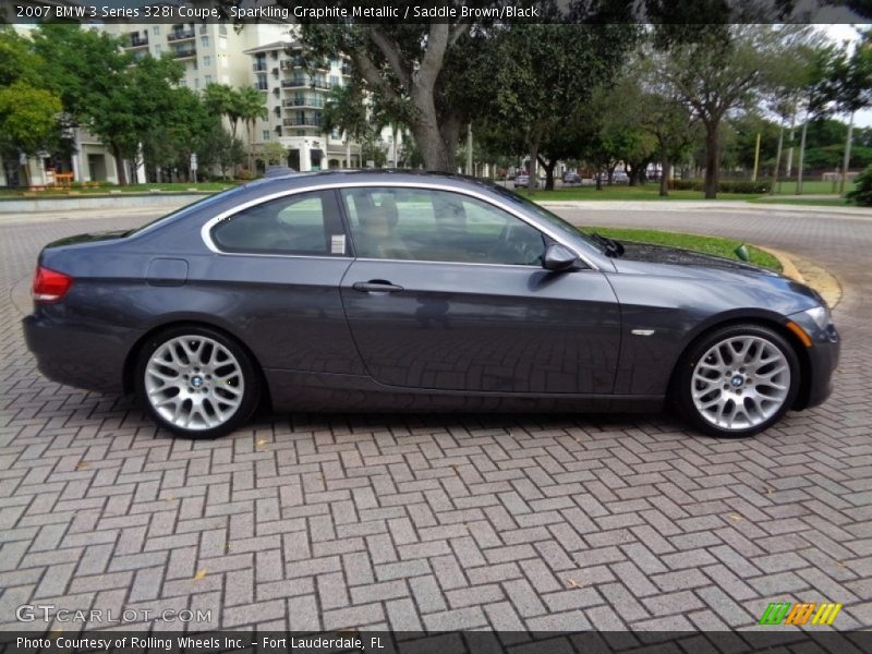Sparkling Graphite Metallic / Saddle Brown/Black 2007 BMW 3 Series 328i Coupe
