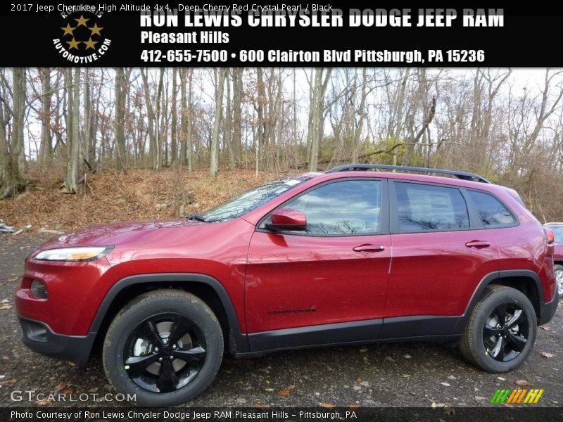 Deep Cherry Red Crystal Pearl / Black 2017 Jeep Cherokee High Altitude 4x4