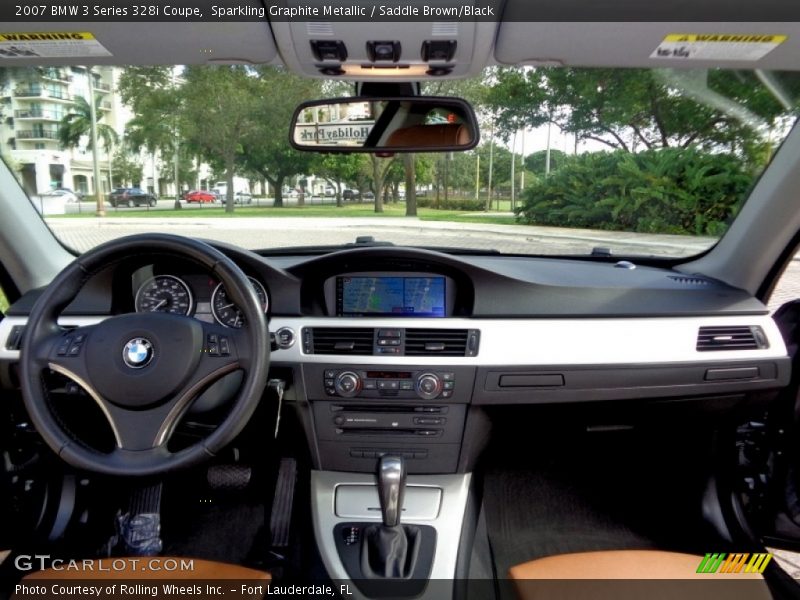 Sparkling Graphite Metallic / Saddle Brown/Black 2007 BMW 3 Series 328i Coupe