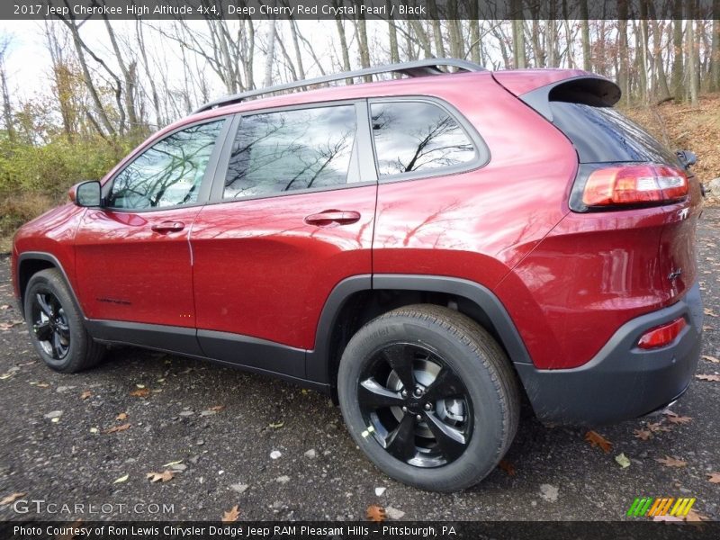 Deep Cherry Red Crystal Pearl / Black 2017 Jeep Cherokee High Altitude 4x4