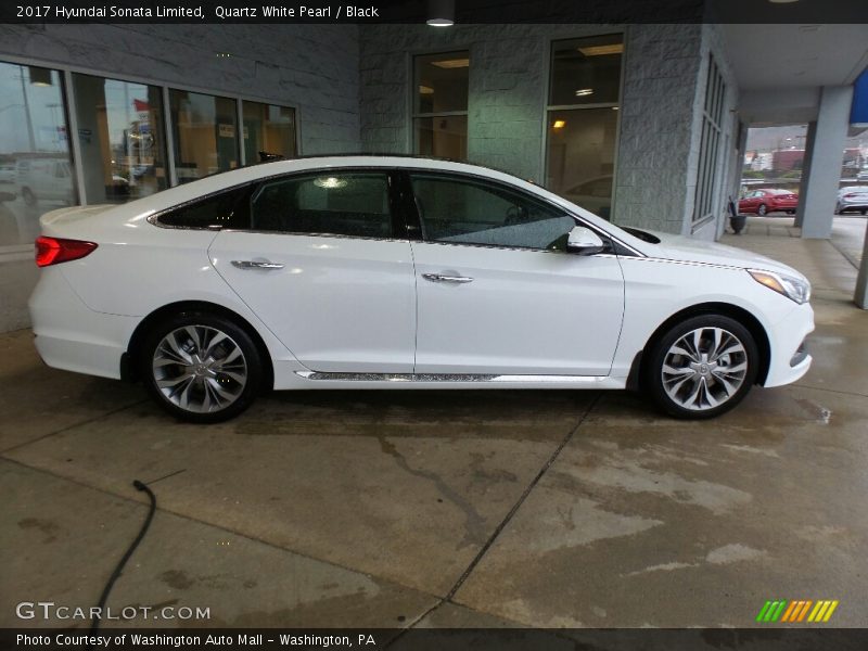 Quartz White Pearl / Black 2017 Hyundai Sonata Limited
