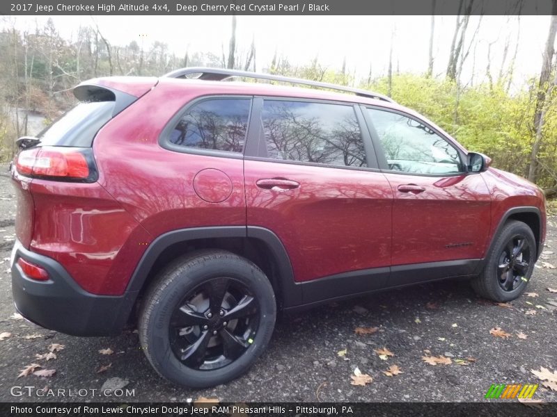 Deep Cherry Red Crystal Pearl / Black 2017 Jeep Cherokee High Altitude 4x4