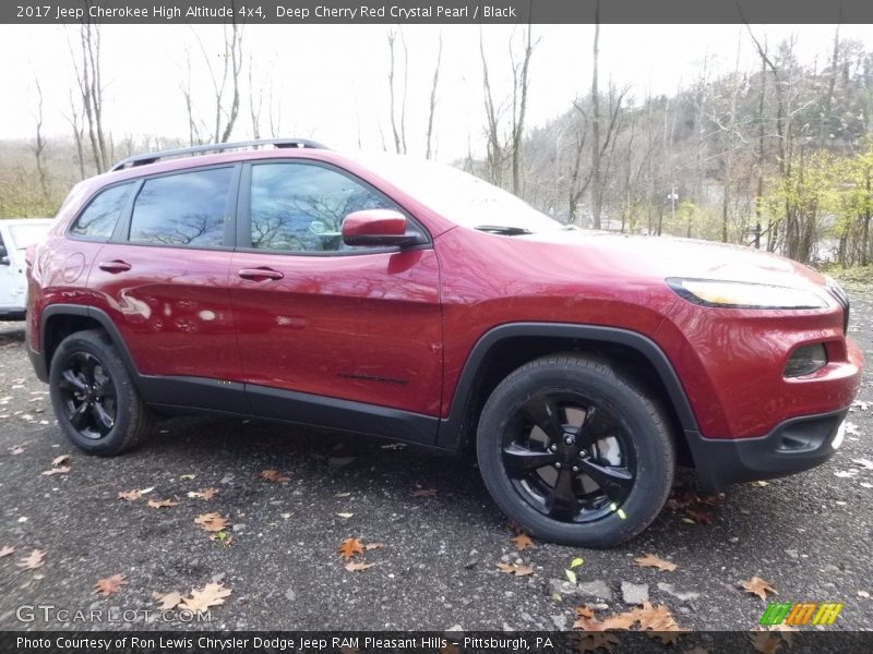 Deep Cherry Red Crystal Pearl / Black 2017 Jeep Cherokee High Altitude 4x4