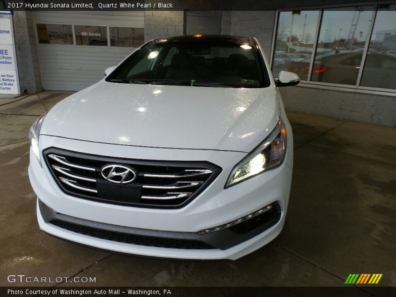 Quartz White Pearl / Black 2017 Hyundai Sonata Limited