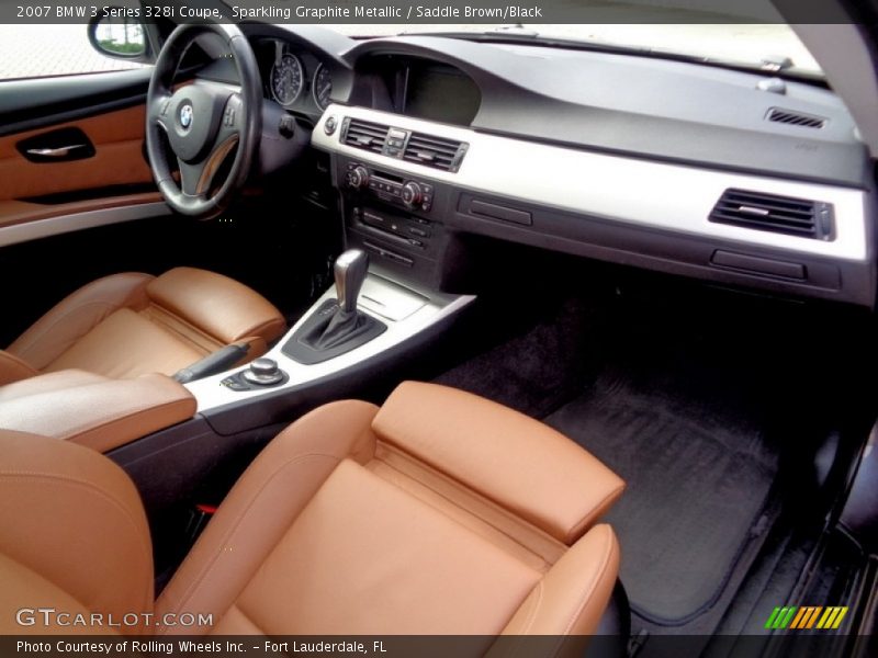Sparkling Graphite Metallic / Saddle Brown/Black 2007 BMW 3 Series 328i Coupe