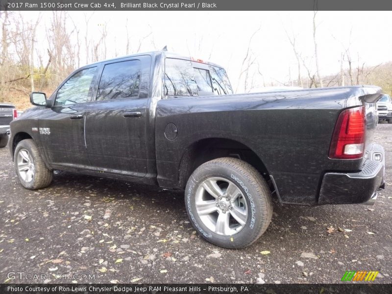 Brilliant Black Crystal Pearl / Black 2017 Ram 1500 Sport Crew Cab 4x4