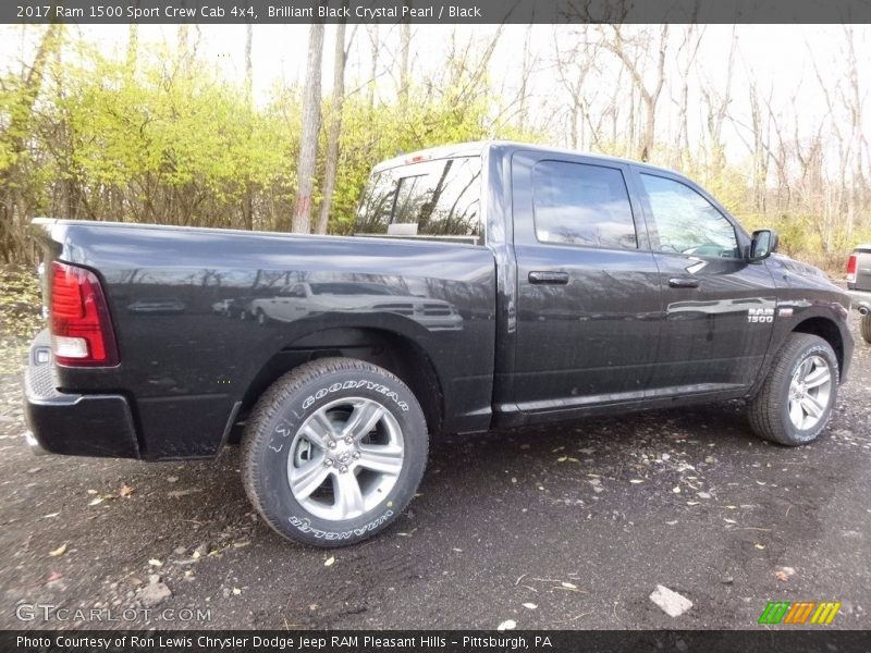 Brilliant Black Crystal Pearl / Black 2017 Ram 1500 Sport Crew Cab 4x4