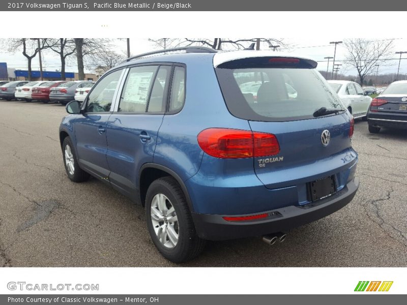 Pacific Blue Metallic / Beige/Black 2017 Volkswagen Tiguan S