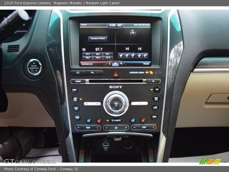 Magnetic Metallic / Medium Light Camel 2016 Ford Explorer Limited
