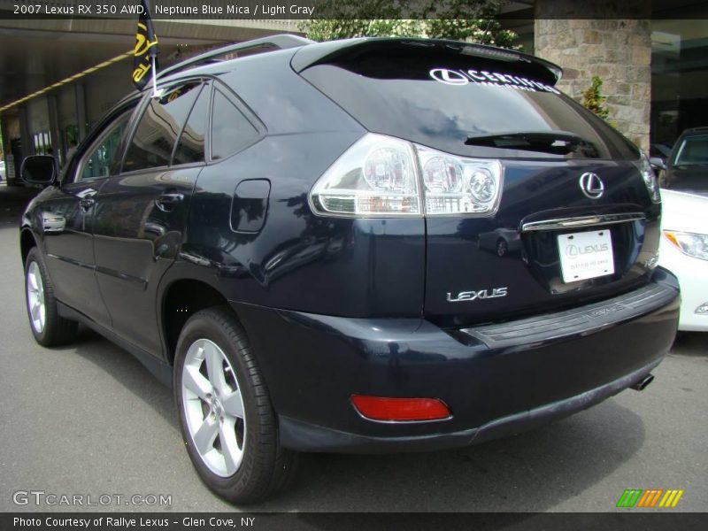 Neptune Blue Mica / Light Gray 2007 Lexus RX 350 AWD