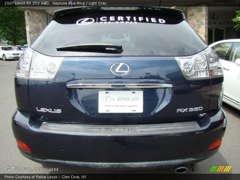 Neptune Blue Mica / Light Gray 2007 Lexus RX 350 AWD