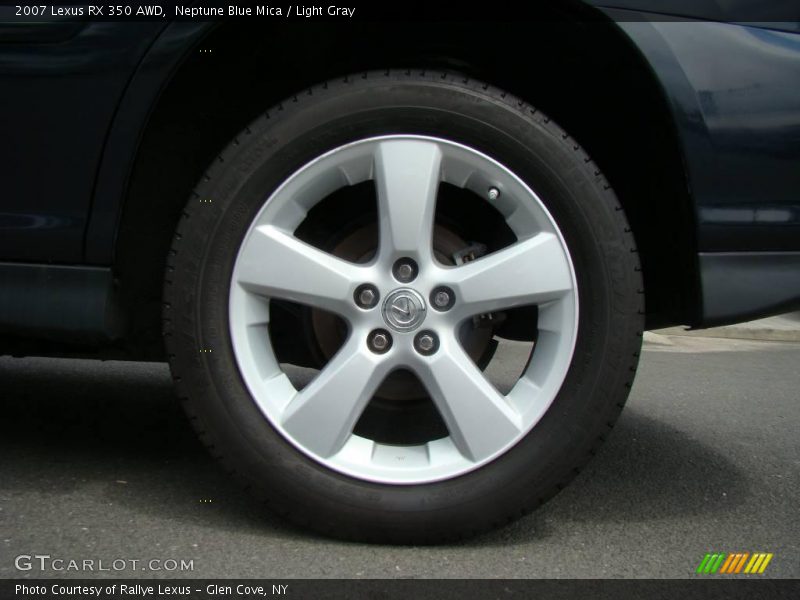 Neptune Blue Mica / Light Gray 2007 Lexus RX 350 AWD