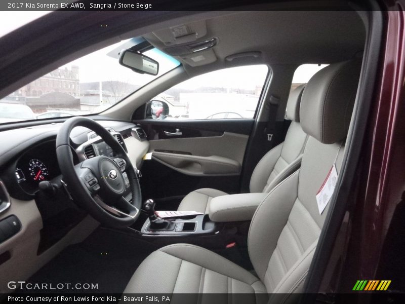 Sangria / Stone Beige 2017 Kia Sorento EX AWD