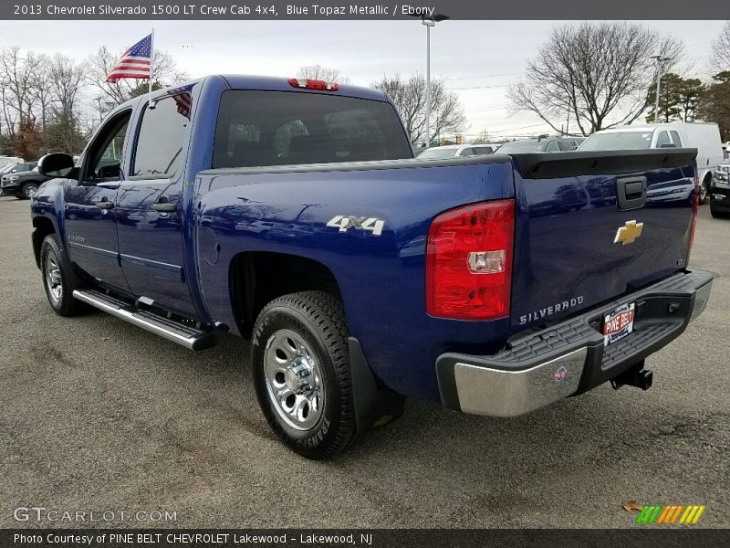 Blue Topaz Metallic / Ebony 2013 Chevrolet Silverado 1500 LT Crew Cab 4x4