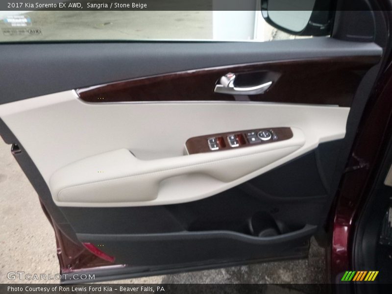 Sangria / Stone Beige 2017 Kia Sorento EX AWD